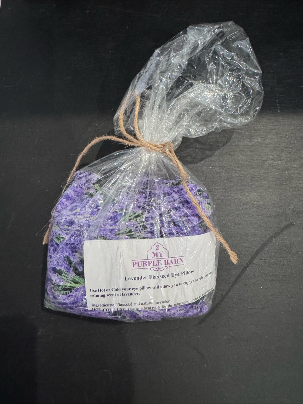 New Relaxing and Calming Lavender Flaxseed Eye Pillow - Purple